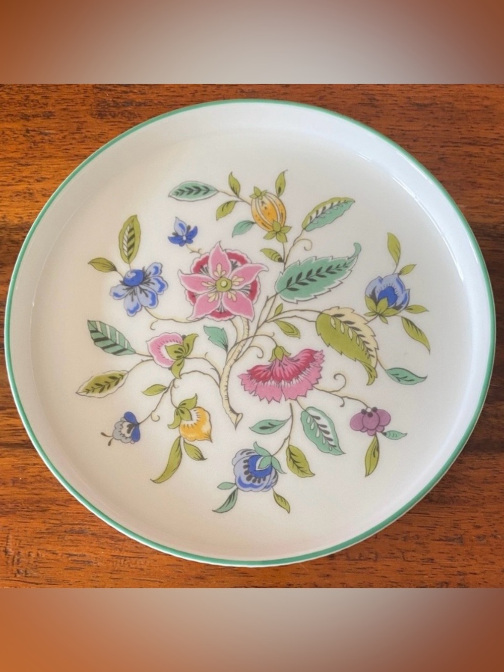 Minton Floral trinket dish, Haddon Hall pattern, Bone China, made in England.